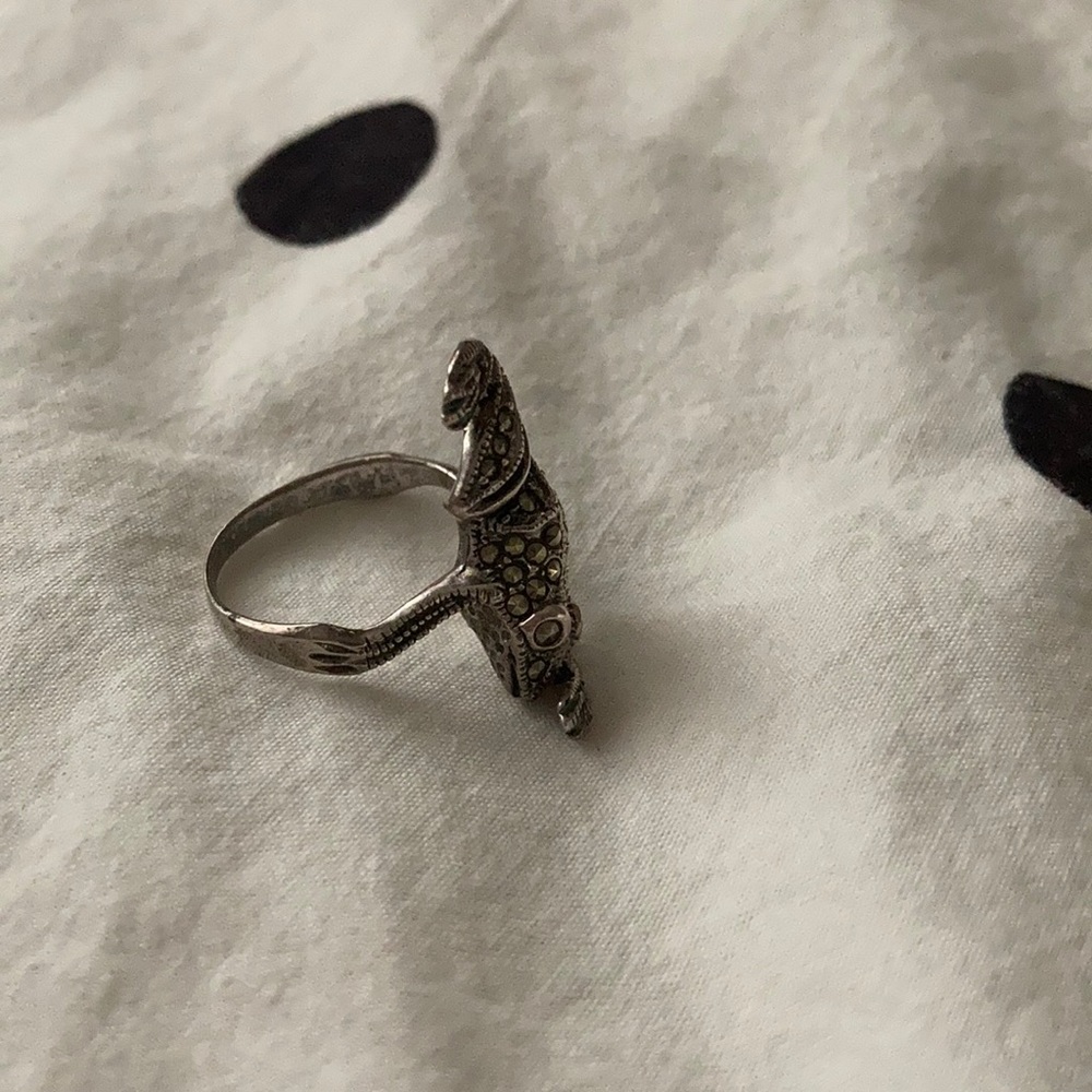 Sterling Silver Leaping Frog Ring - image 7